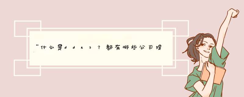 “什么是ddns？都有哪些公司提供ddns服务？”,第1张