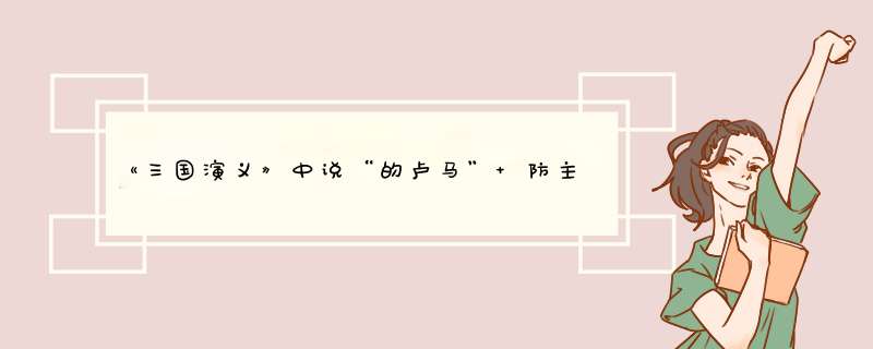 《三国演义》中说“的卢马” 防主，这个防主具体是什么意思？,第1张