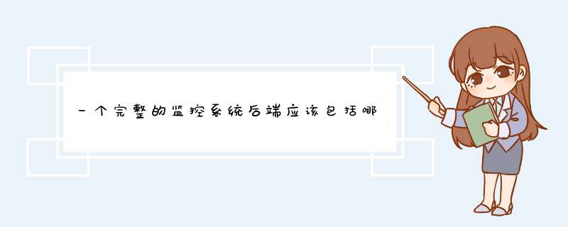 一个完整的监控系统后端应该包括哪些服务器，清单越完整越好？~最好能够对各个服务器进行功能上的描述。,第1张