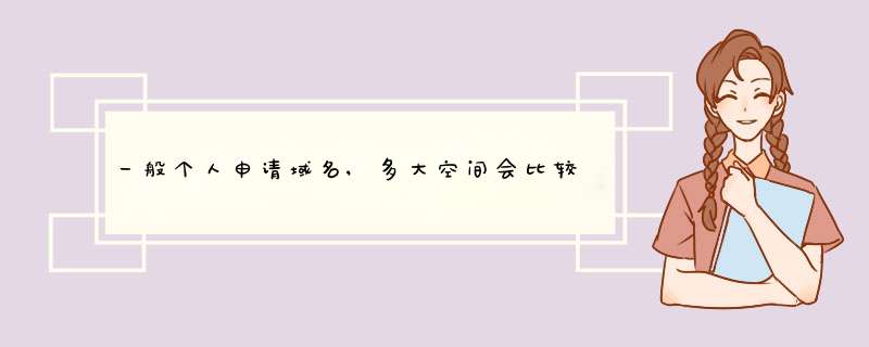 一般个人申请域名,多大空间会比较合适?,第1张