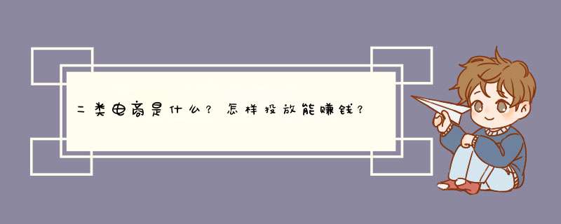 二类电商是什么？怎样投放能赚钱？,第1张