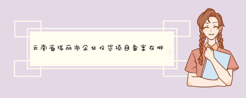 云南省瑞丽市企业投资项目备案在哪里查询,第1张