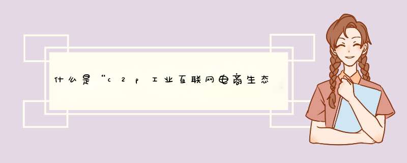 什么是“c2p工业互联网电商生态系统”？,第1张