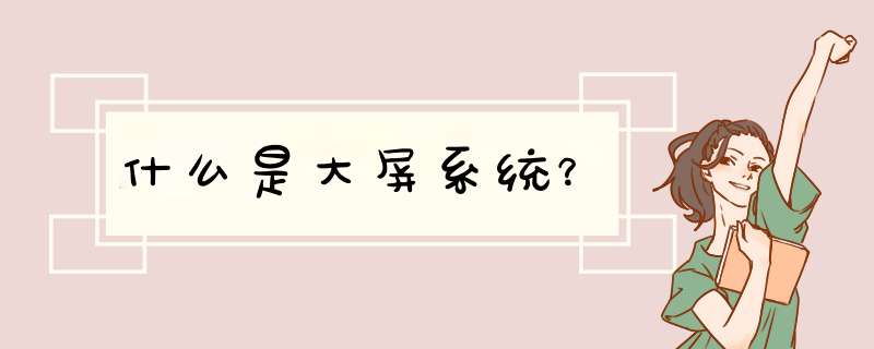 什么是大屏系统？,第1张