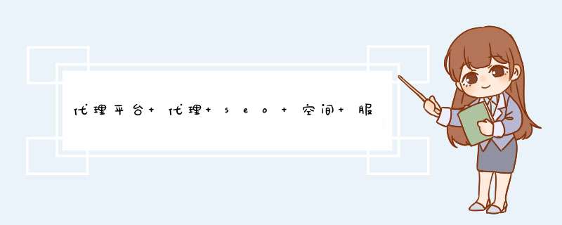 代理平台 代理 seo 空间 服务器,第1张