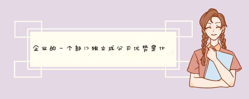 企业的一个部门独立成公司优势是什么？,第1张