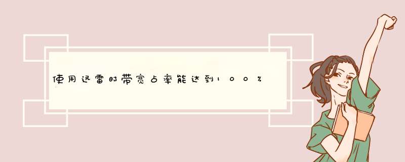 使用迅雷时带宽占率能达到100%，但是暂停所有任务后占用率仍100%，怎么回事？,第1张