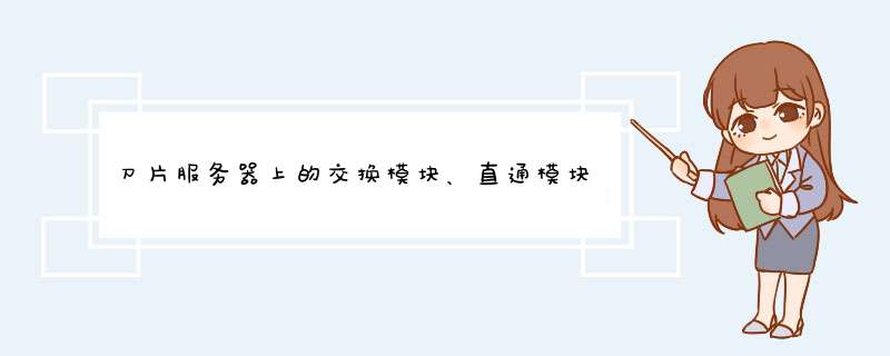 刀片服务器上的交换模块、直通模块是什么？作用是什么的？两者有何不同？,第1张