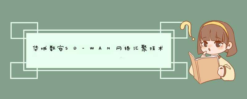 华域数安SD-WAN网络汇聚技术的优势是什么？,第1张