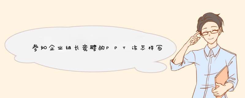 参加企业组长竞聘的PPT该怎样写？,第1张