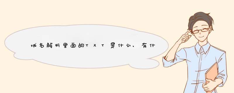 域名解析里面的TXT是什么,有什么作用呢?,第1张