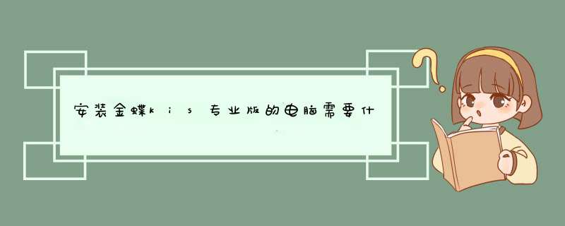 安装金蝶kis专业版的电脑需要什么条件,第1张