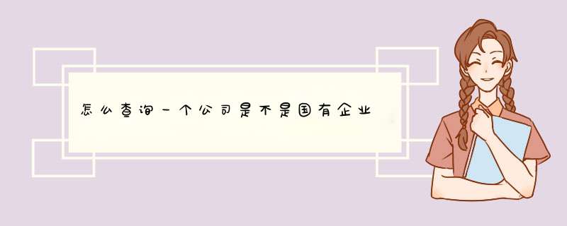 怎么查询一个公司是不是国有企业,第1张