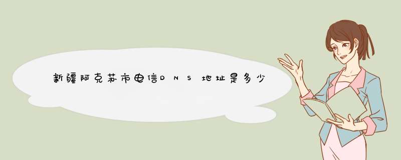 新疆阿克苏市电信DNS地址是多少！,第1张