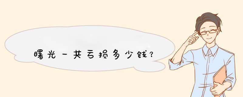 曙光一共亏损多少钱？,第1张