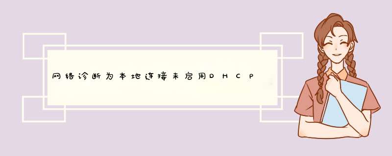 网络诊断为本地连接未启用DHCP是什么意思,第1张