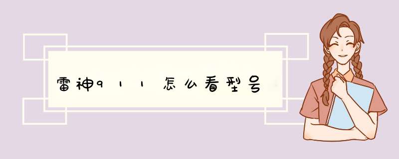 雷神911怎么看型号,第1张