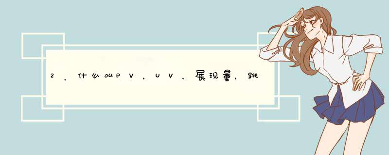 2、什么叫PV，UV，展现量，跳失率？,第1张