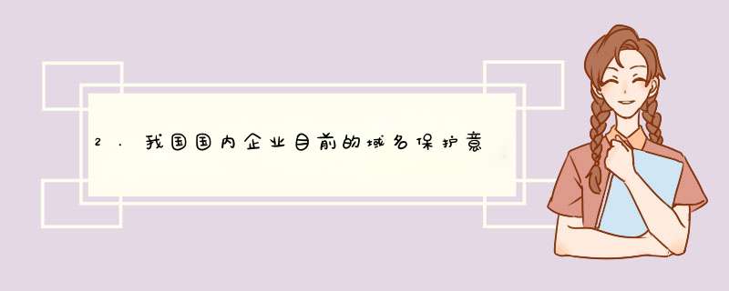 2.我国国内企业目前的域名保护意识怎么样?,第1张