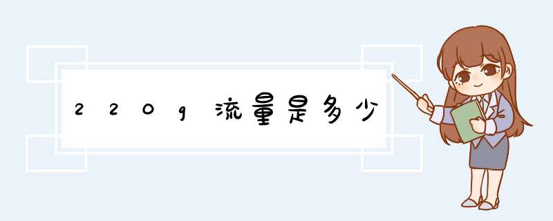 220g流量是多少,第1张