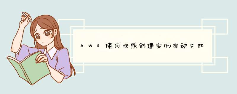 AWS使用快照创建实例启动失败,第1张