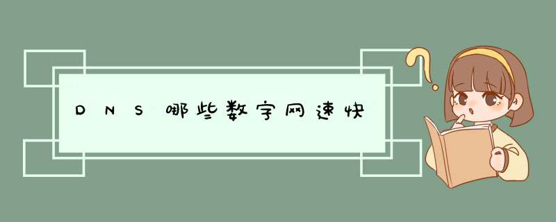 DNS哪些数字网速快,第1张