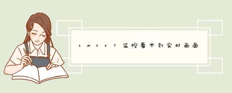 cmsv7监控看不到实时画面,第1张