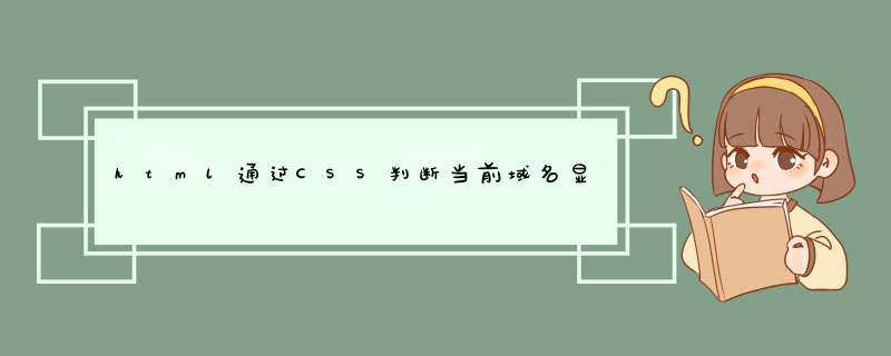 html通过CSS判断当前域名显示不同图片，或通过其他手段也行,第1张