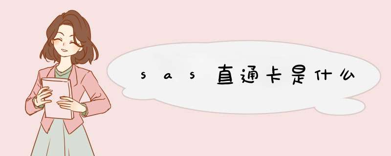 sas直通卡是什么,第1张