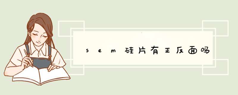 sem硅片有正反面吗,第1张