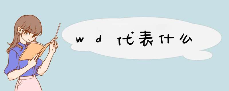 wd代表什么,第1张